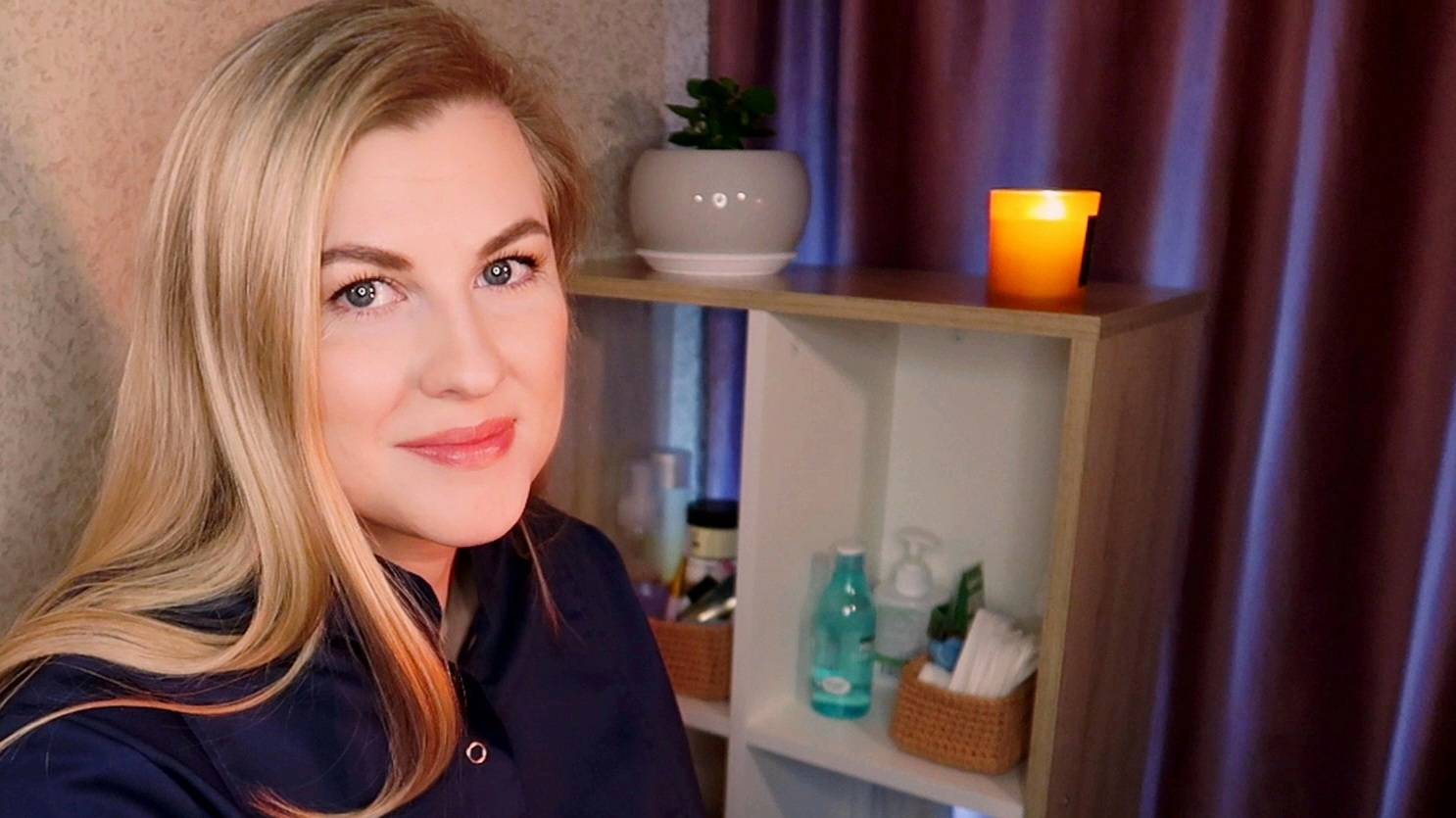 АСМР Уход за лицом ASMR • Мягкое прикосновение / На английском!