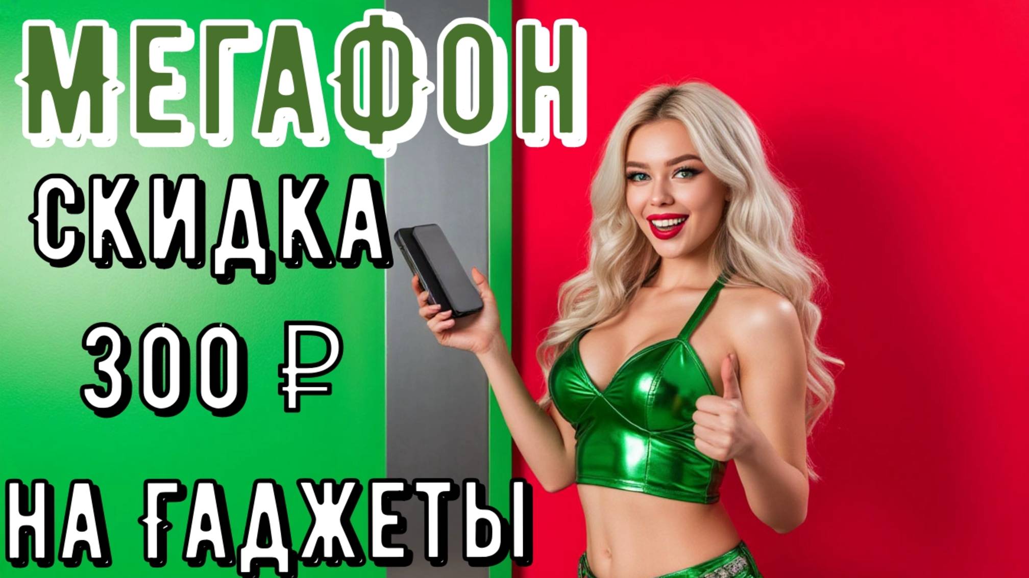Промокод МегаФон: Скидка 300 ₽ на Гаджеты от 3000 ₽ для всех!