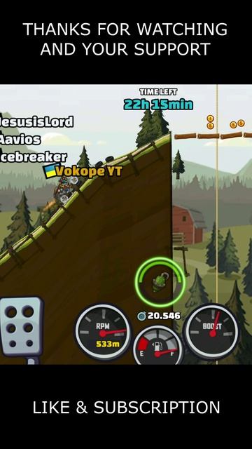 💀 Rock Bouncer DESTROYED Moonlander 💀 (Monster Truck) - Hill Climb Racing 2 #shorts #hcr2