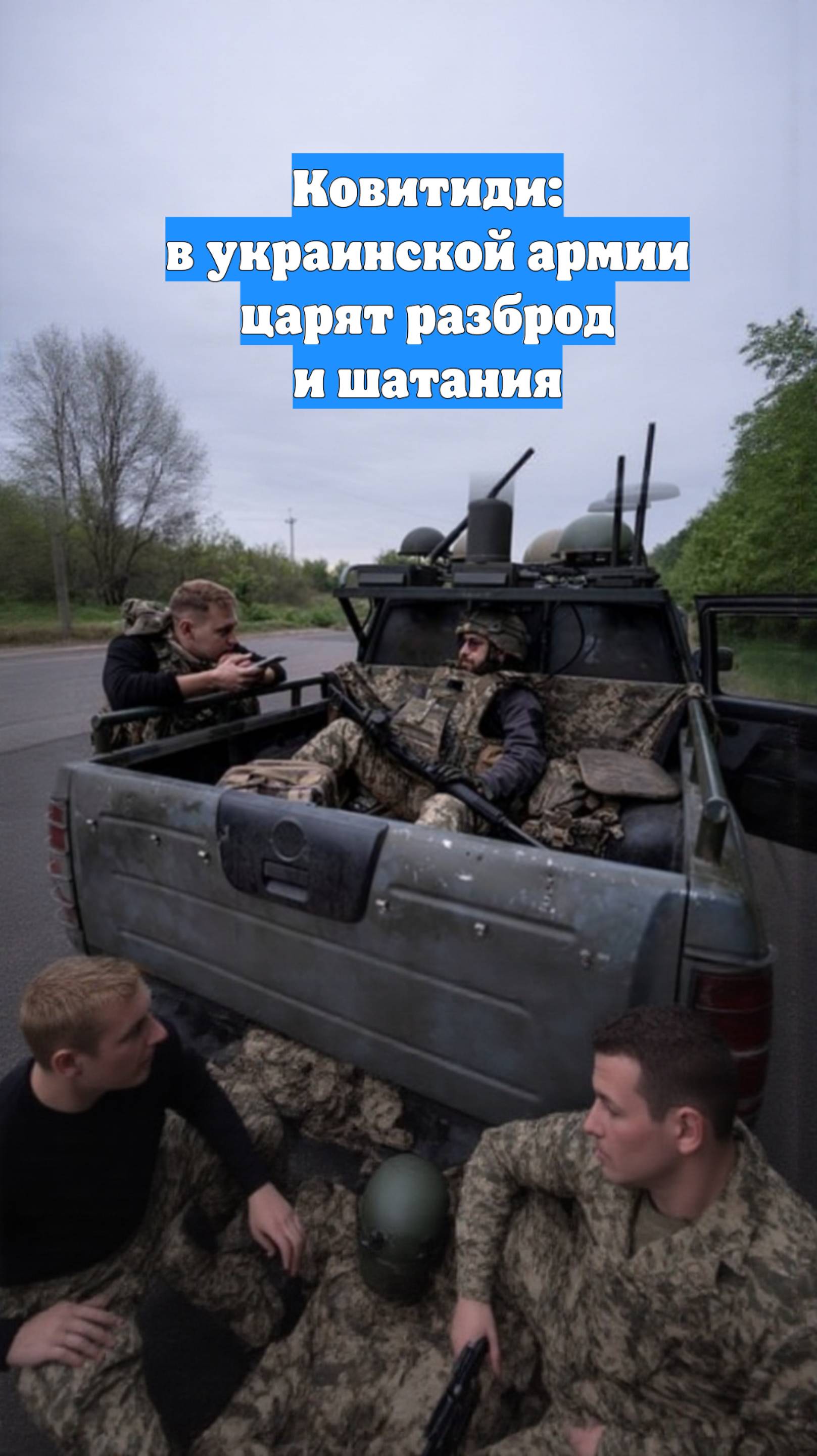 Ковитиди: в украинской армии царят разброд и шатания