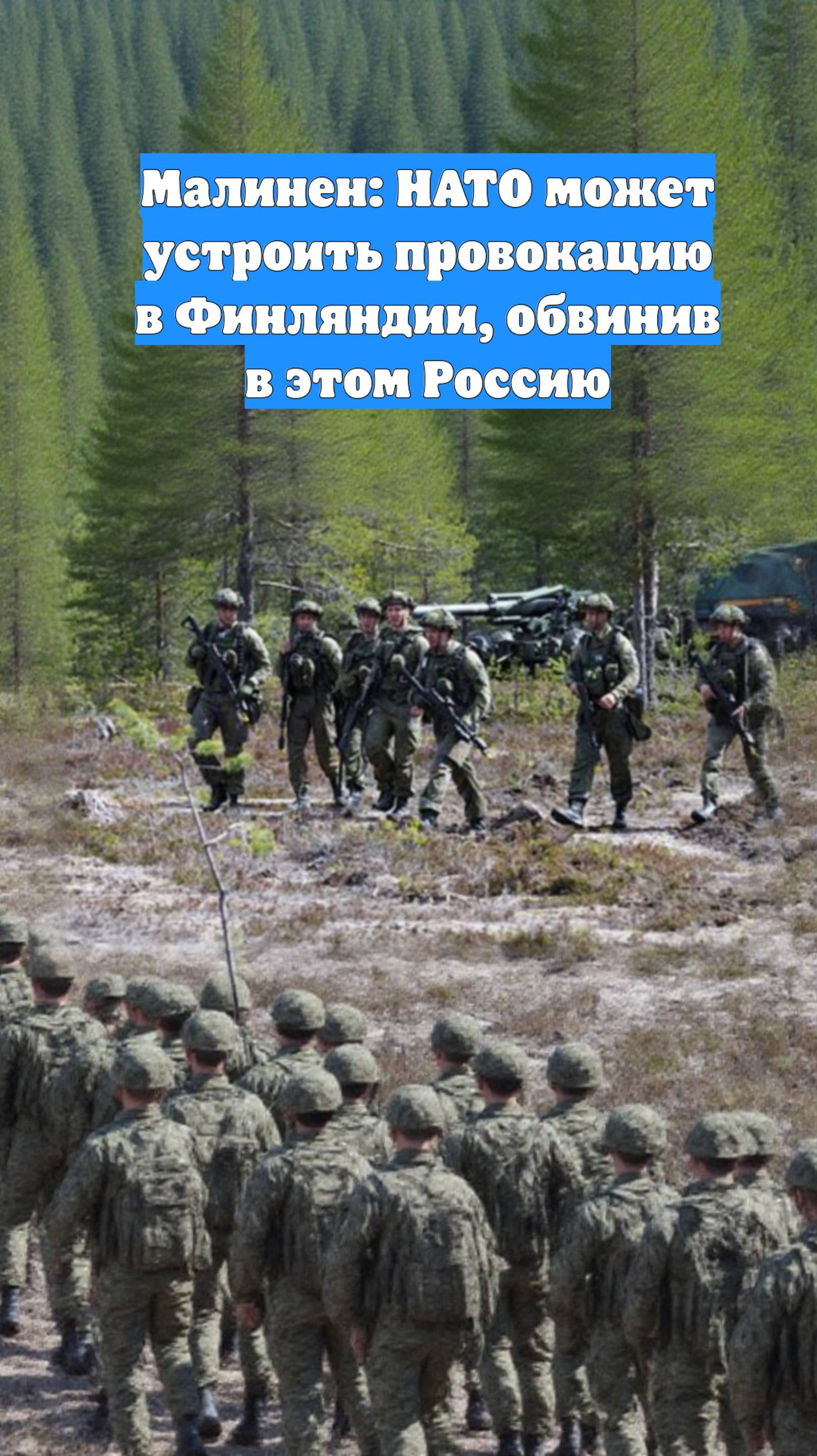Малинен: НАТО может устроить провокацию в Финляндии, обвинив в этом Россию