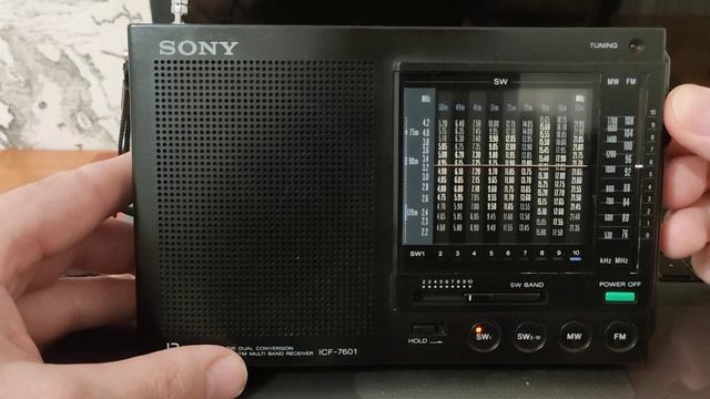 Прием на Sony ICF-7601 на родной телескоп