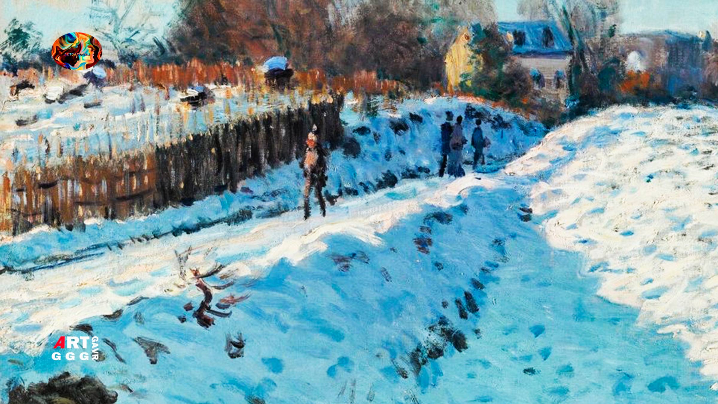 Альфред Сислей. Эффект снега в Лувесьенне.