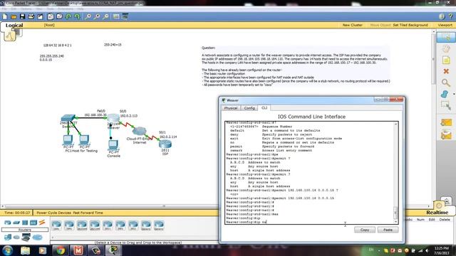 Лабораторная работа CCNA NAT SIM QUESTION 2