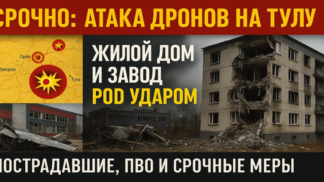 Атаки БПЛА на Тулу и Новомосковск — что известно прямо сейчас