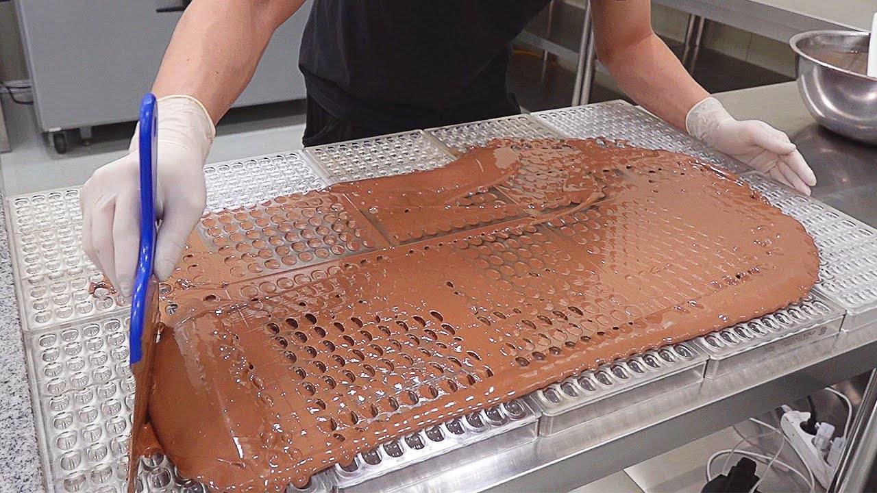 Шоколадная фабрика в Корее - массовое производство конфет
