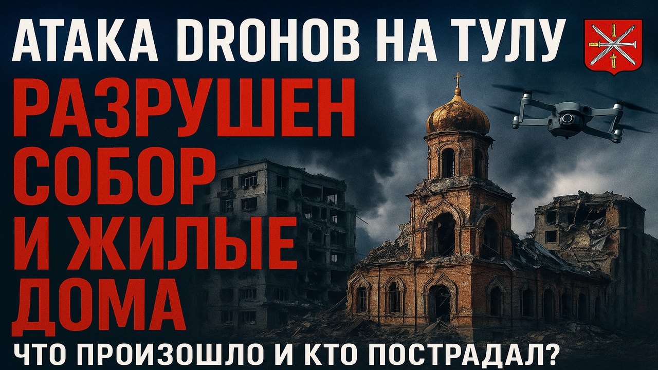 Атака дронов в Туле — разрушен собор, пострадали дома и заводы
