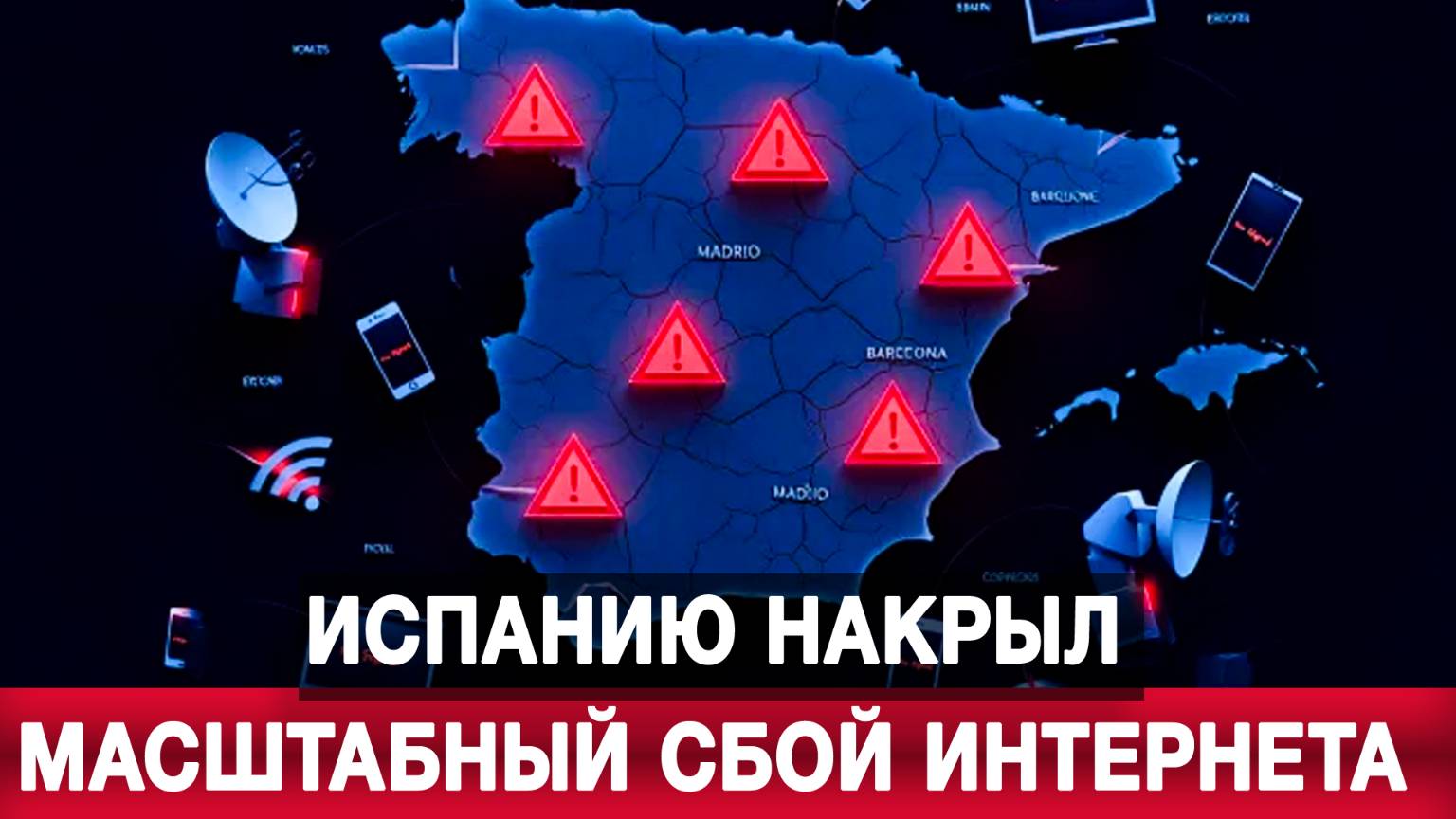 Испанию накрыл масштабный сбой интернета и связи в целом