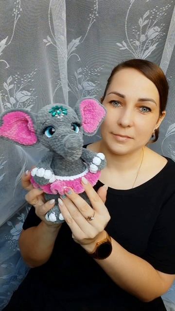 МК Слоняша Даша #crochet #amigurumi #handmade #игрушки #крючком #вязание #pattern #мастеркласс #diy