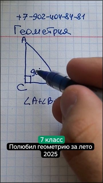 Полюбил и понял геометрию за ЛЕТО 2025. Занятия начинаются в июле и будут в августе 2025 года
#огэ