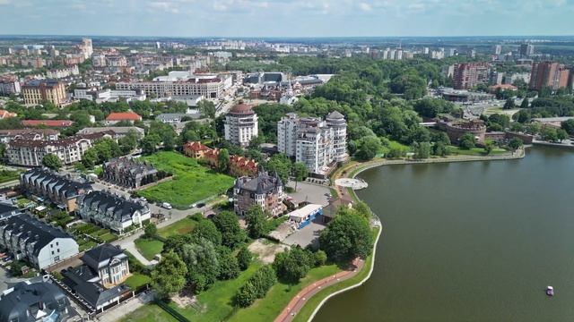 Верхнее озеро, Калининград. Аэросъемка.
