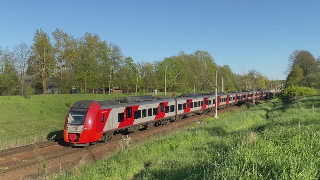 Электропоезд ЭС2Г-238 "Ласточка", перегон Ораниенбаум - Новый Петергоф