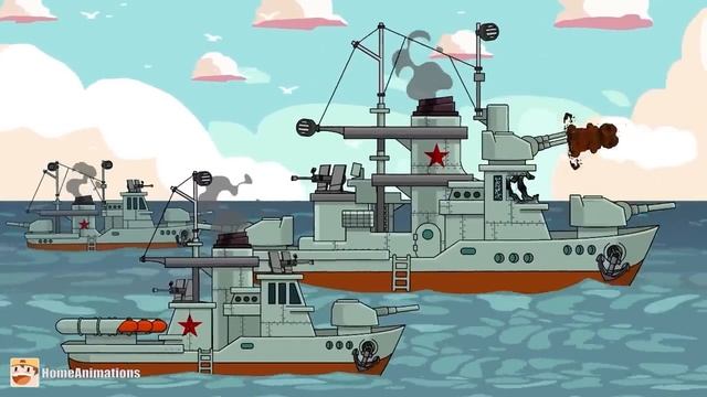 HomeAnimations – Мультики про танки  «ТИРПИЦ» КОРАБЛЬ-МОНСТР на гусеницах ! - Мультики про танки