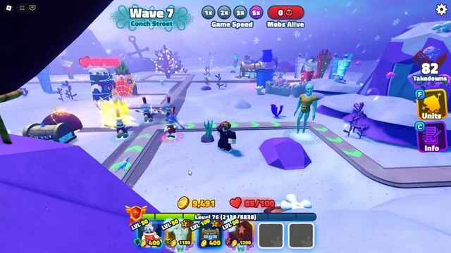 💎ЛУЧШИЙ СПОСОБ ФАРМА SEA RHINO В SPONGEBOB TOWER DEFENSE.✅ | SpongeBob Tower