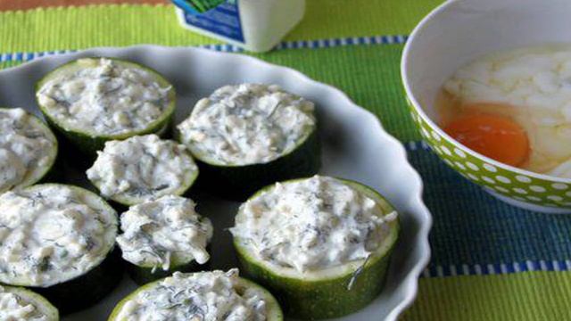 Цукини, фаршированные творогом