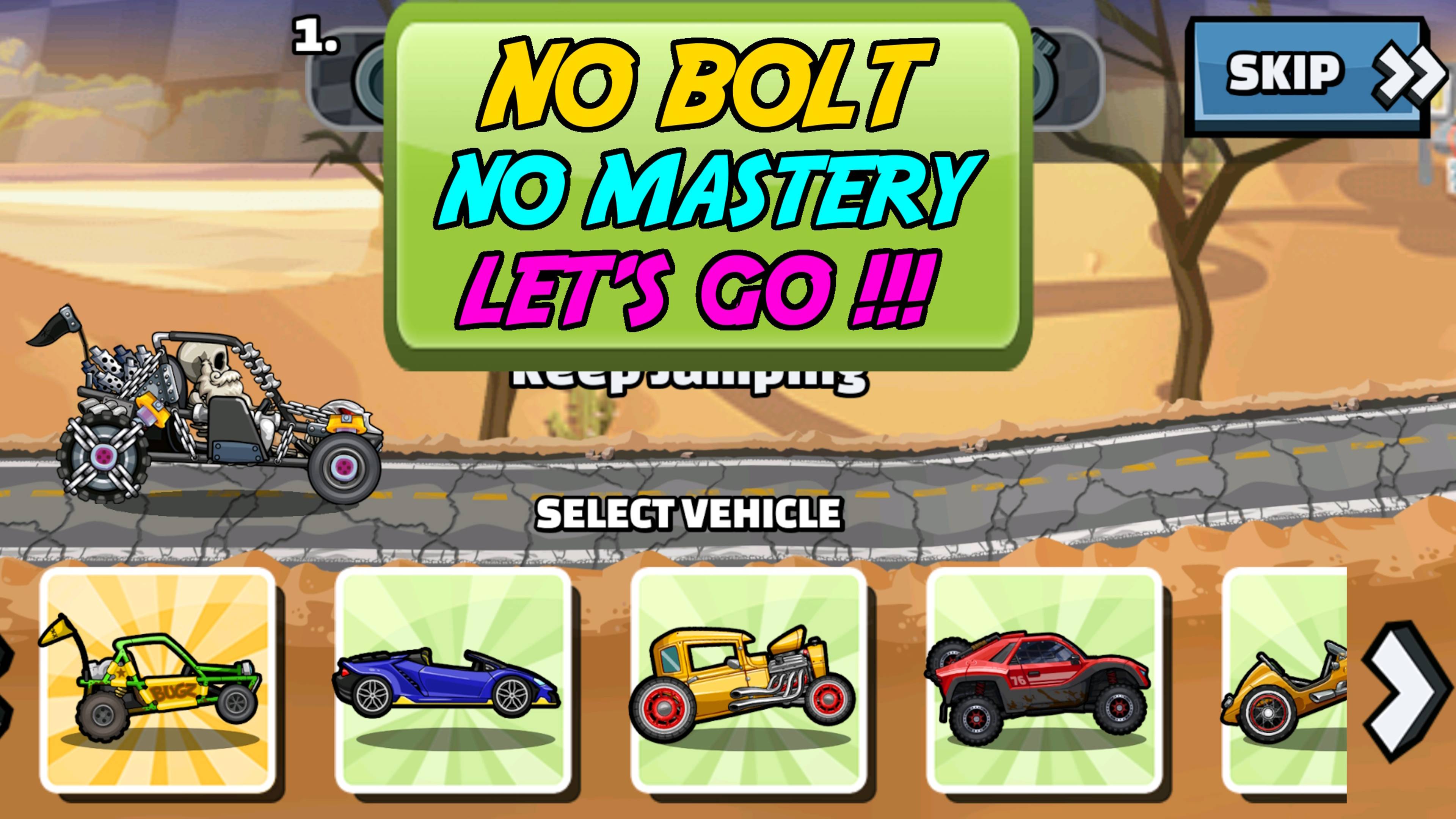 💯 NO MASTERY NO BOLT 💯 (Just Wing It) - Hill Climb Racing 2