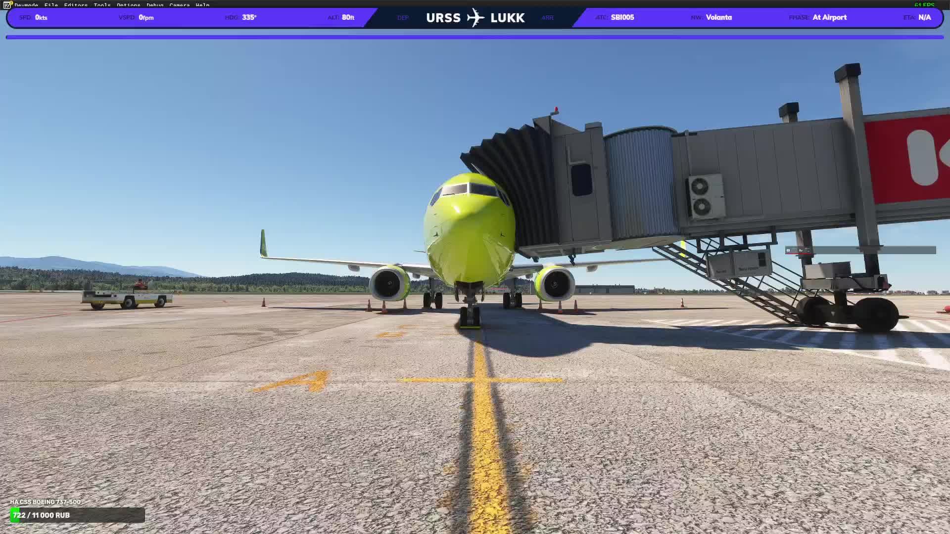 MSFS 2020, GSX, PMDG 737-800, SBI005, Vatsim, Sochi(URSS) - Chisinau(LUKK)