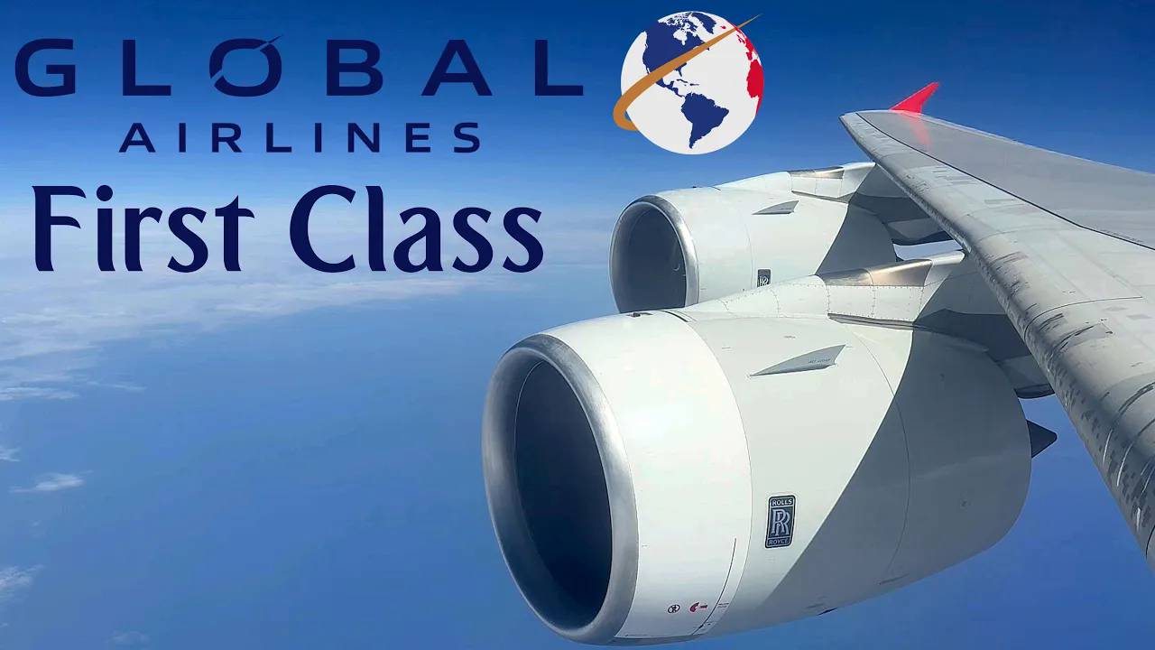 INAUGURAL FLIGHT ! Global Airlines Airbus A380 - FIRST Class [Glasgow - New York JFK ] FLIGHT REPORT