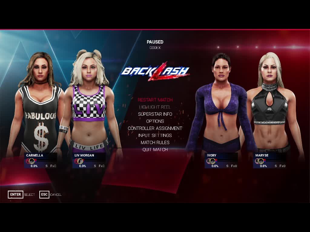 WWE 2K19 Женская битва при поддержки тв канала 2x2 =)
