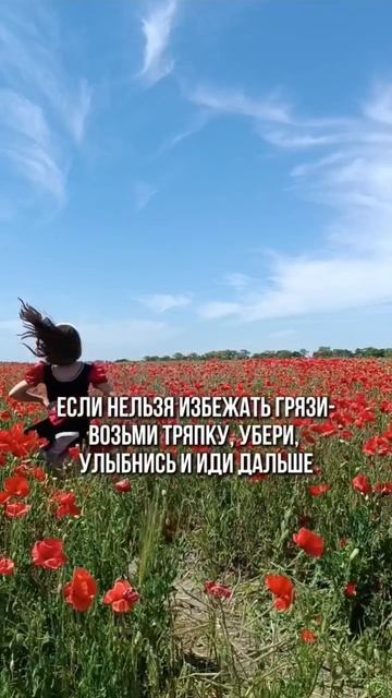 Если нельзя избежать грязи- возьми тряпку, убери,  улыбнись и иди дальше