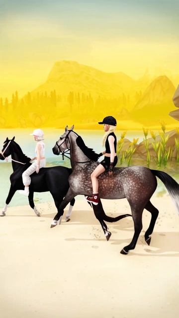 По пляжу вдвоем😘   #лошади #starstable