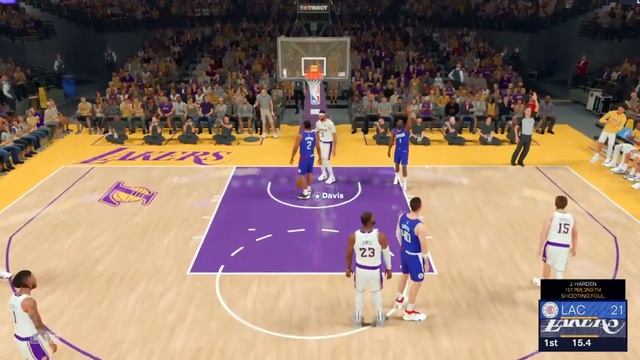 Энтони Дэвис эндван в матче с Клипперс НБА2К24 на ПС4 #nba