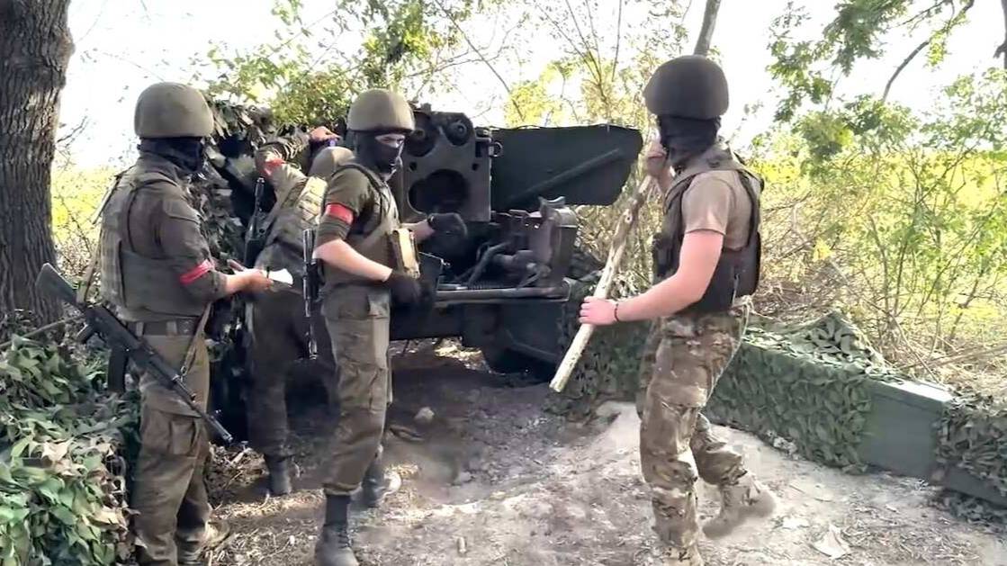 Расчет "Гиацинт-Б" уничтожил замаскированное орудие ВСУ в курском приграничье