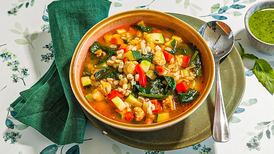 🇦🇿Мукбанг 🍲Суп с овощами и перловкой☕️🥗