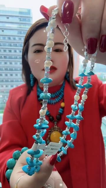 250523-7 Turquoise & Pearl Set: Wear the Ocean Mystery Home