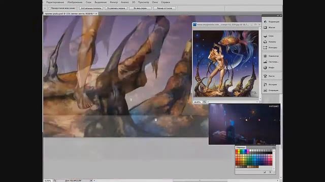 SPEED PAINTING PHOTOSHOP  BORIS VALLEJO --ZODIAK fish-- Зодиак рыба