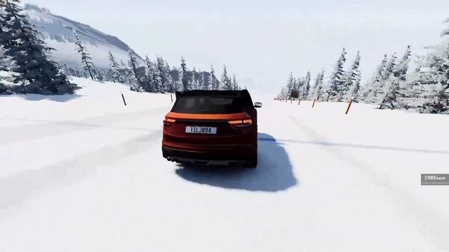Спуск со СНЕЖНОЙ ГОРЫ 2 | BeamNG Drive