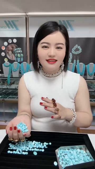 2025-0526-03 Sleeping Beauty's natural raw turquoise, which has passed GIA jewelry testing