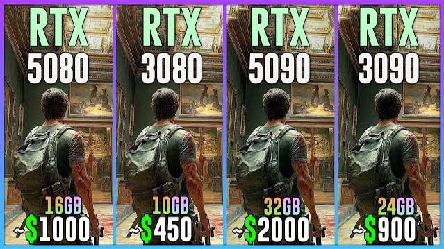 RTX 5080 vs RTX 3080 vs RTX 5090 vs RTX 3090 - Test in 25 Games