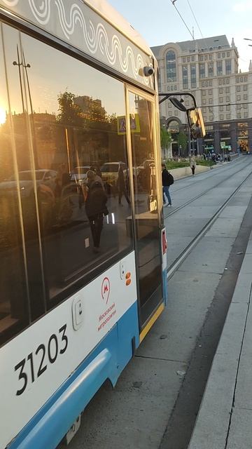 Московский трамвайчик №39А на Павелецкой🚋Дорожная романтика столицы😊22.05.2025