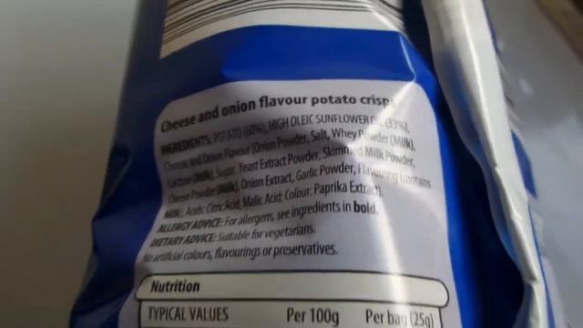 i ALDI Crisps Cheese & onion Чипсы с сыром и луком  buy in UK England 20200213