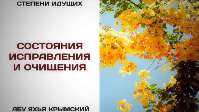 Состояние исправления и очищения  Абу Яхья Крымский
