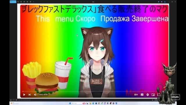 Видео кошки о меню.