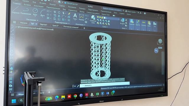 Пробный 3d печать со студентами Ошского строительного