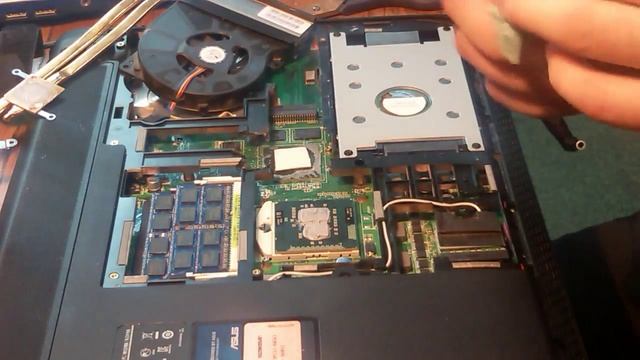 Профилактика ноутбука и замена термопасты на Asus K52JL ча