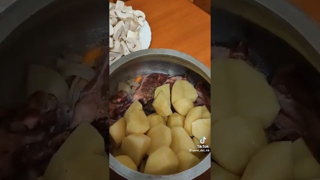 Афганказан Ребра с овощами