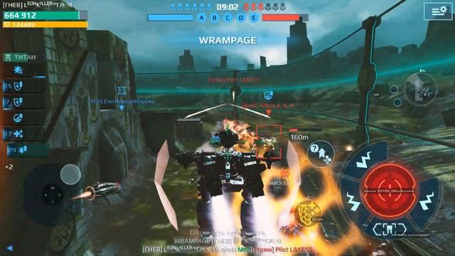 #warrobots бои в новом режиме: Орбитальный хаос. Раптор+дрон Хируко