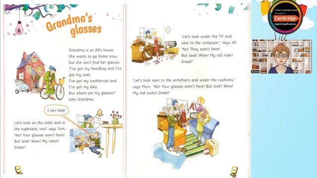 Story fun 1 _ Starters _ 6 Grandma's glasses _ Listening and Reading.