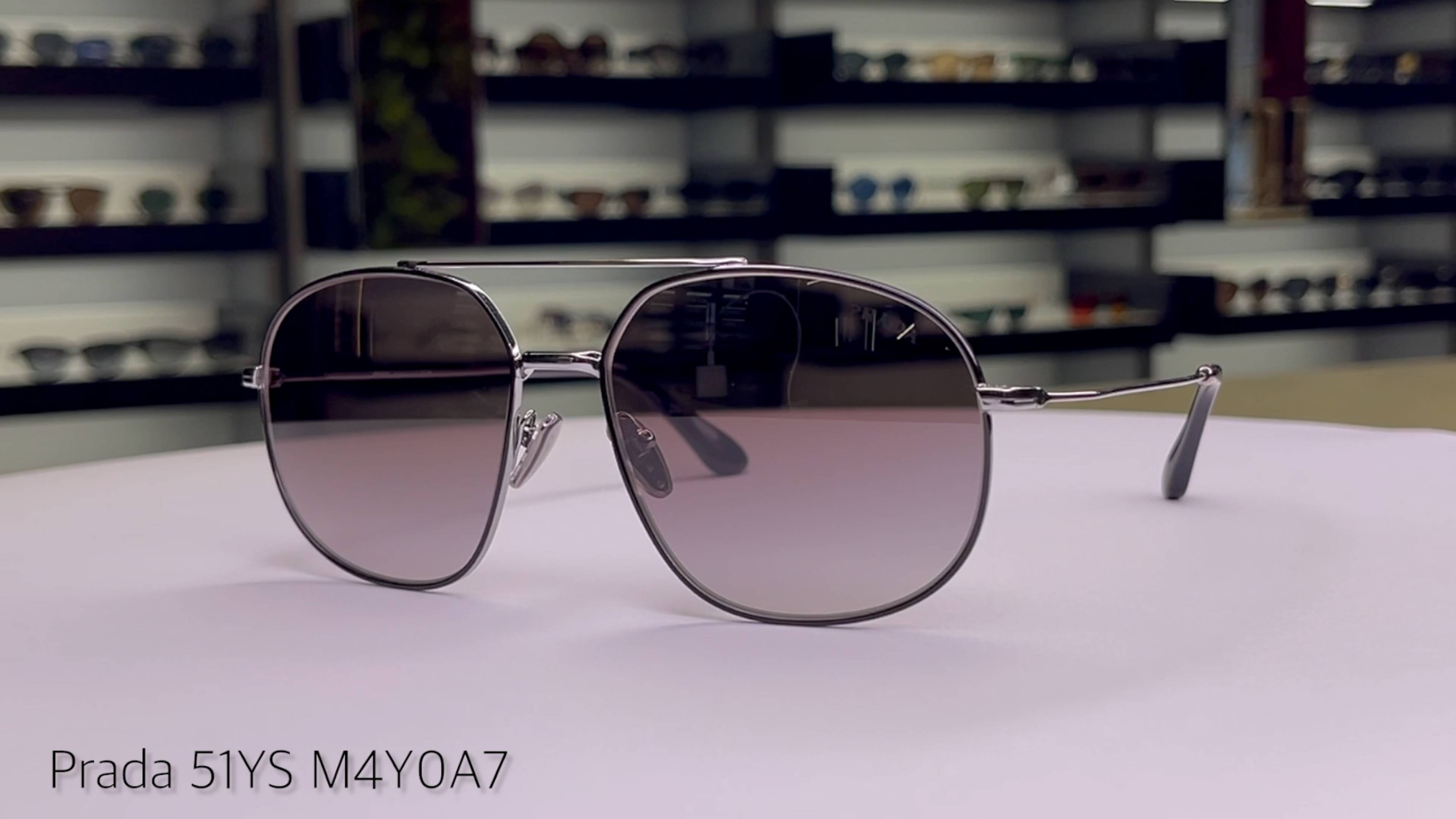 Prada PR 51YS M4Y0A7: мужские очки-авиаторы из Италии