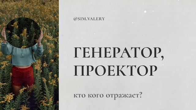 Генератор и Проектор – кто кого отражает во взаимодеи