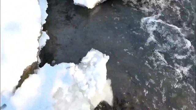 Гора-река родники. Небольшой водопад. 26.02.2025г