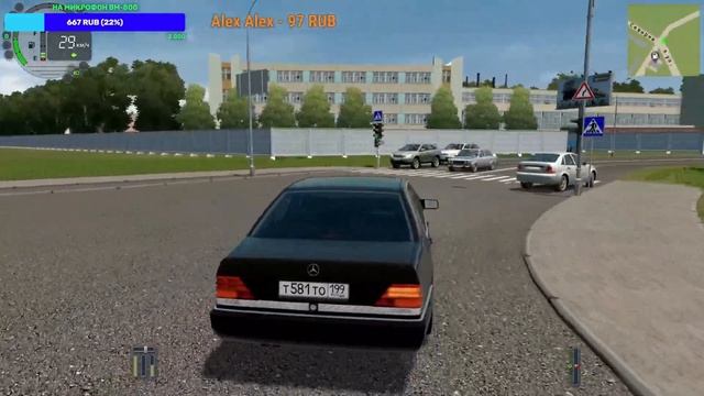 КАТАЕМСЯ ПОД ХИТЫ НУЛЕВЫХ - CITY CAR DRIVING НА W140 КАБАНЕ