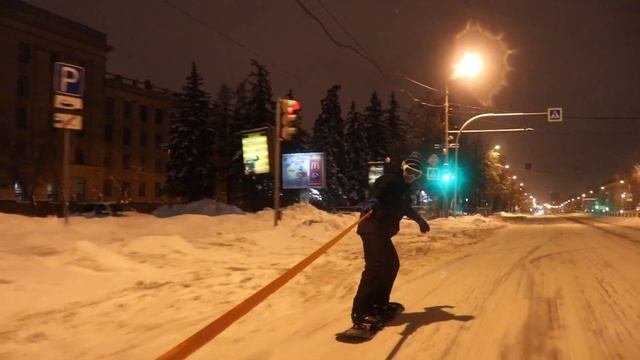 На сноуборде по проспекту Ленина
