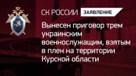Вынесен приговор трем украинским военнослужащим, взятым в плен на территории Курской области