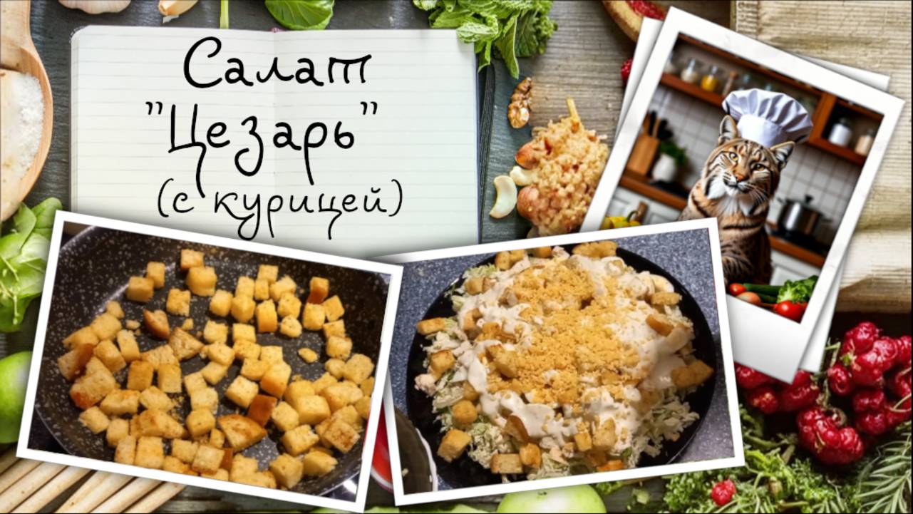 Салат "Цезарь" с курицей. Рецепт для тех, кому захочется когда-нибудь заморочиться