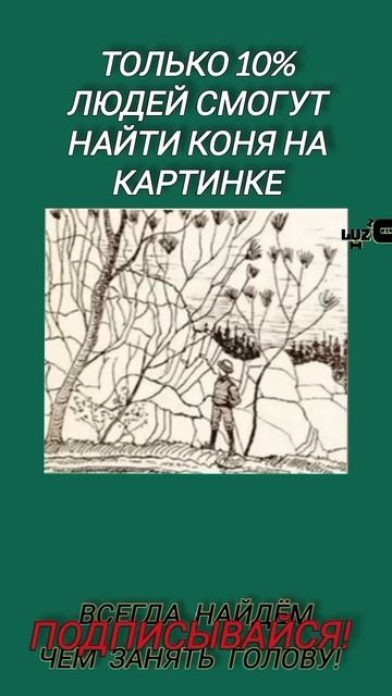 90% не могут найти коня на картинке! Докажи обратное! Тест на внимательность! Тест на логику!